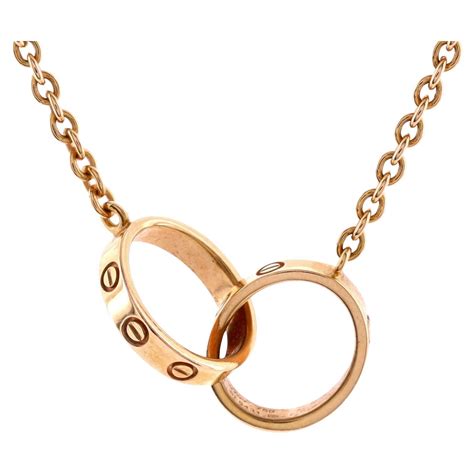 cartier love necklace length|cartier love interlocking necklace.